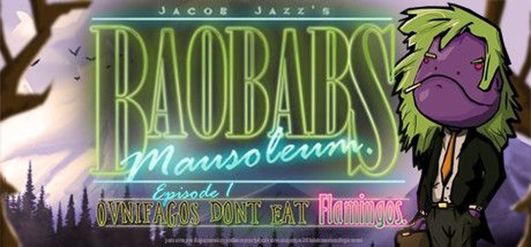 Jacob Jazz's Baobabs Mausoleum.: Episode 1 - Ovnifagos Don't Eat Flamingos. Logo