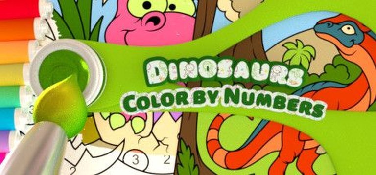Color by Numbers: Dinosaurs Logo