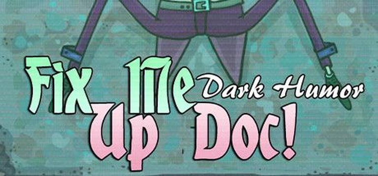 Fix Me Up Doc! Dark Humor Logo