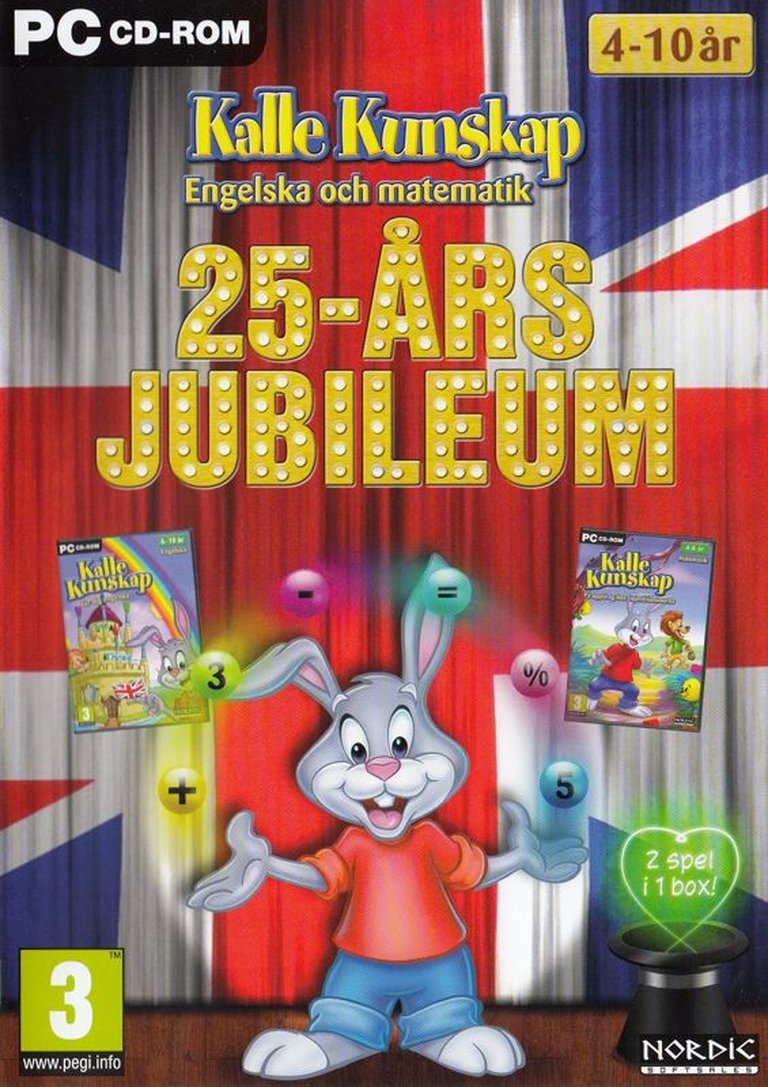 Kalle Kunskap: Engelska och matematik - 25-års jubileum Logo