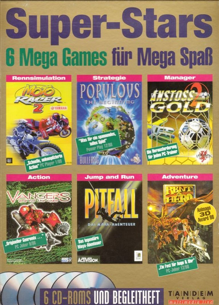 Super-Stars: 6 Mega Games für Mega Spaß Logo