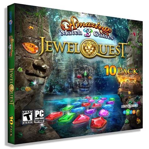 Amazing Match 3 Games: Jewel Quest 10 Pack Logo
