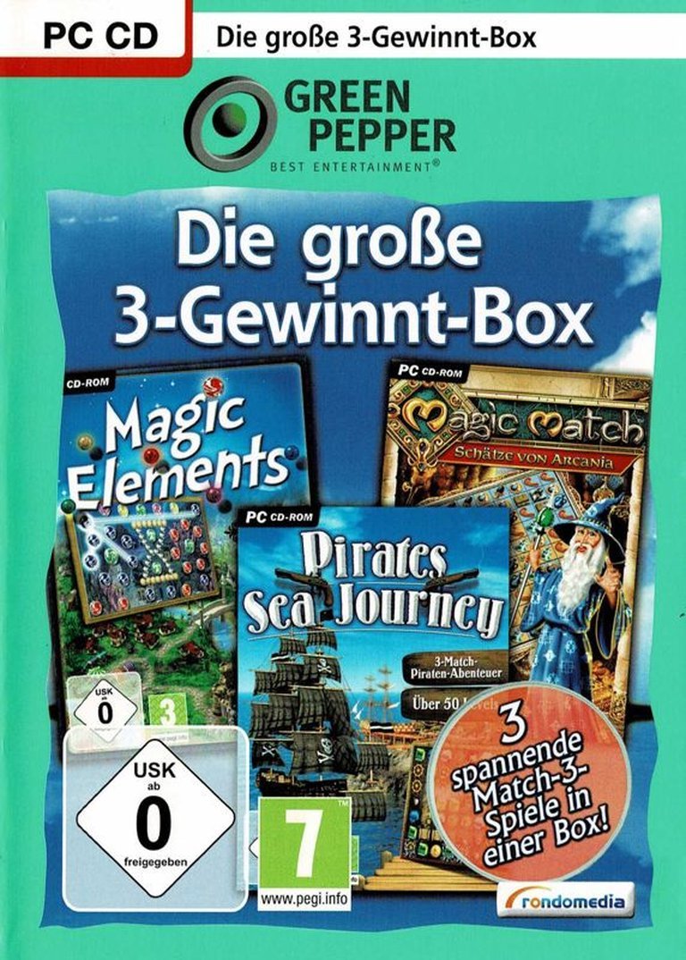 Die große 3-Gewinnt-Box Logo