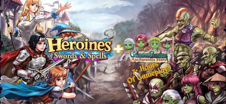 Heroines of Swords & Spells + Green Furies DLC Logo